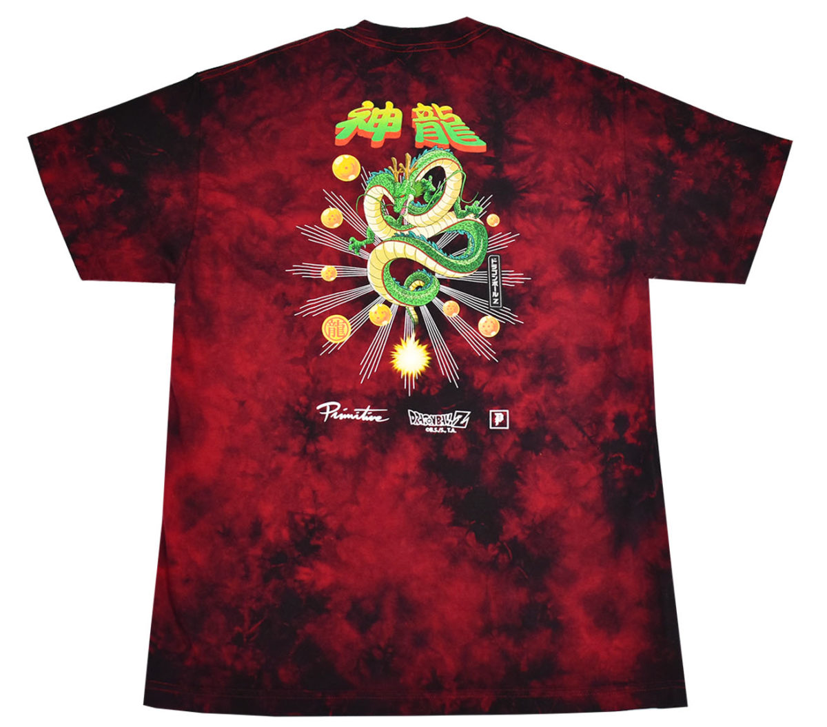 Camiseta Primitive X Dragon Ball Z Shenron Red Wash