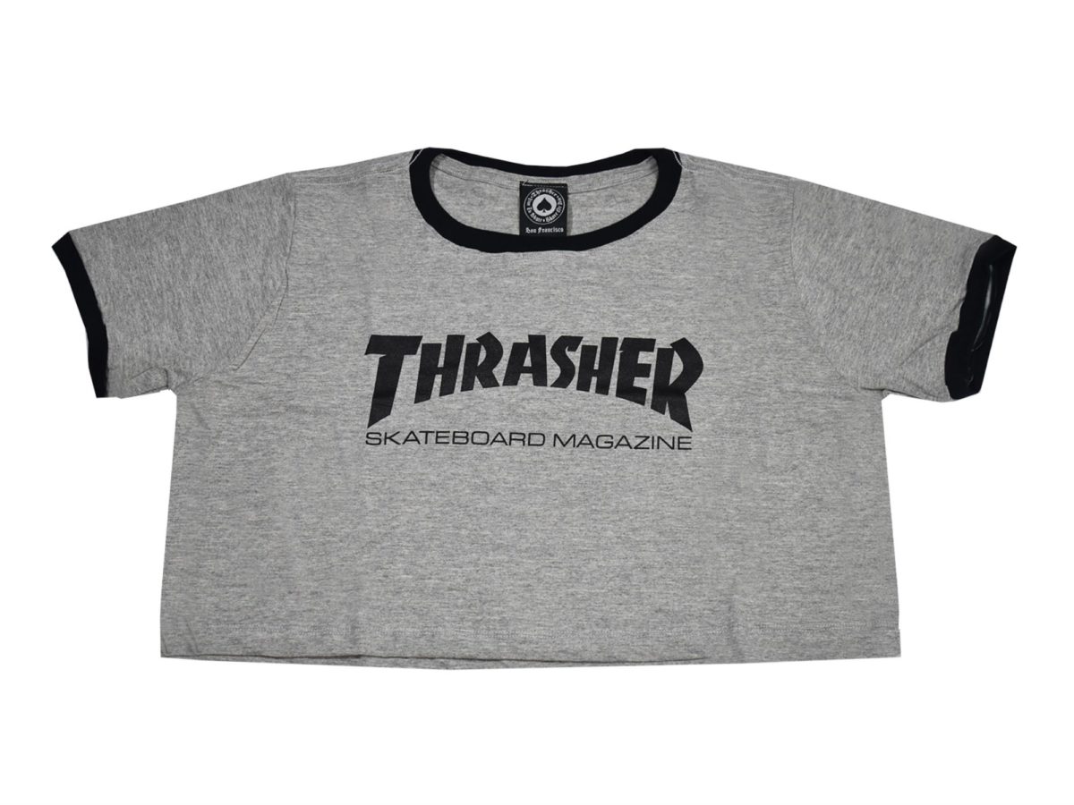 Cropped Thrasher Skate Mag Grey