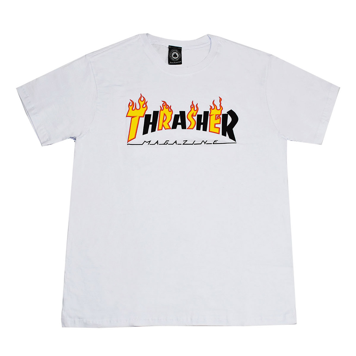 Camiseta Thrasher Flame Mag White