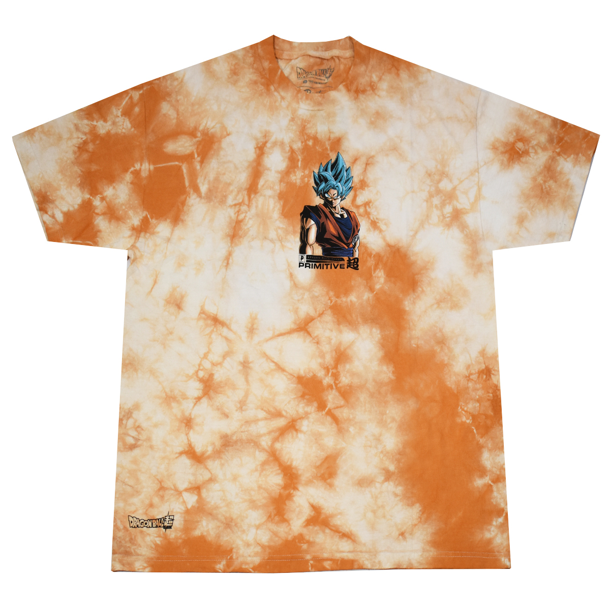 Camiseta Primitive x Dragon Ball Shadow Goku Washed II Orange