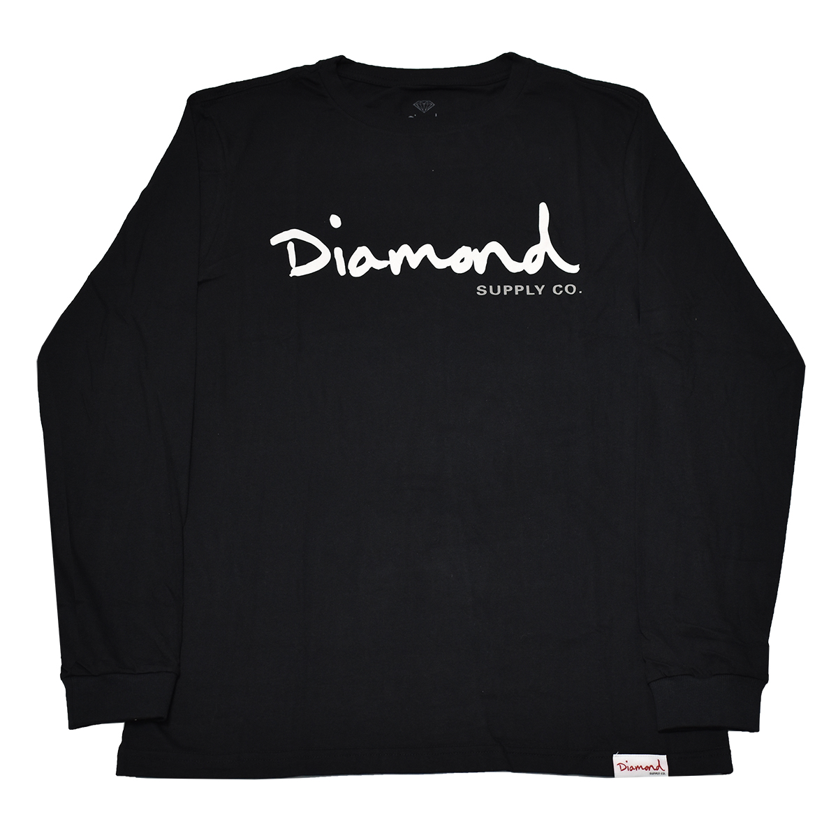 Camiseta Diamond OG Script Black Manga Longa