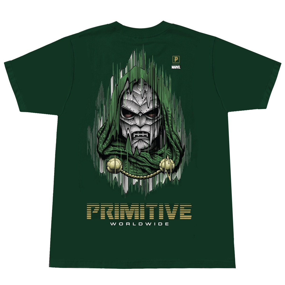 Camiseta Primitive X Marvel Doom Green