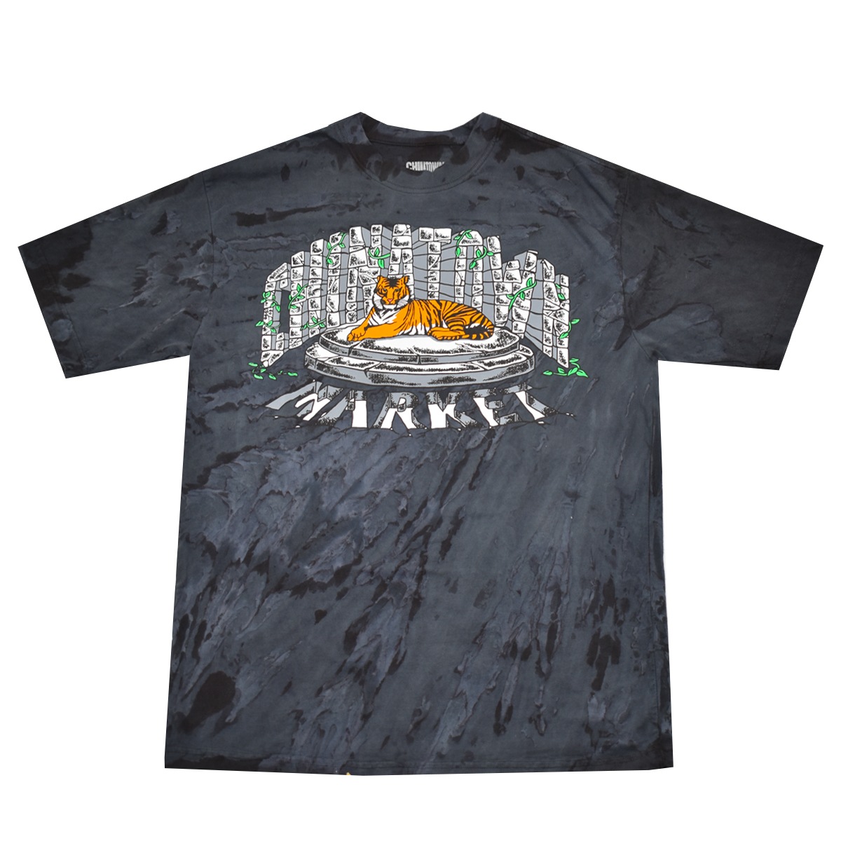 Camiseta Chinatown Market Arc Tiger Pedestal Black Marble Dye