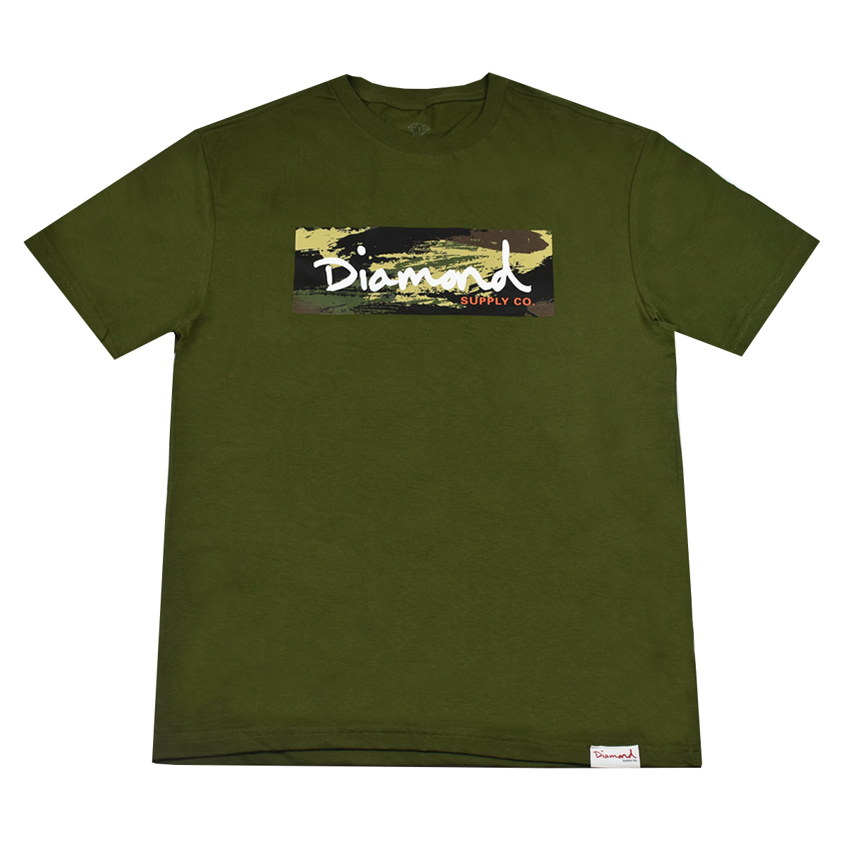 Camiseta Diamond Special Forces Box Logo Military Green