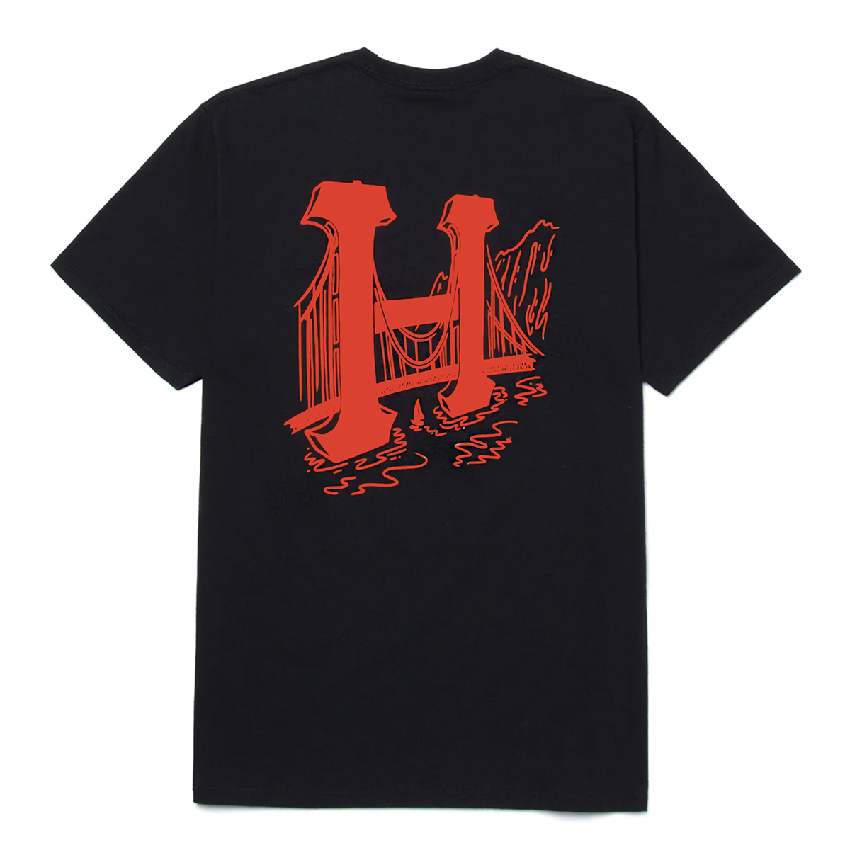 Camiseta Huf Golden Gate Classic H Black