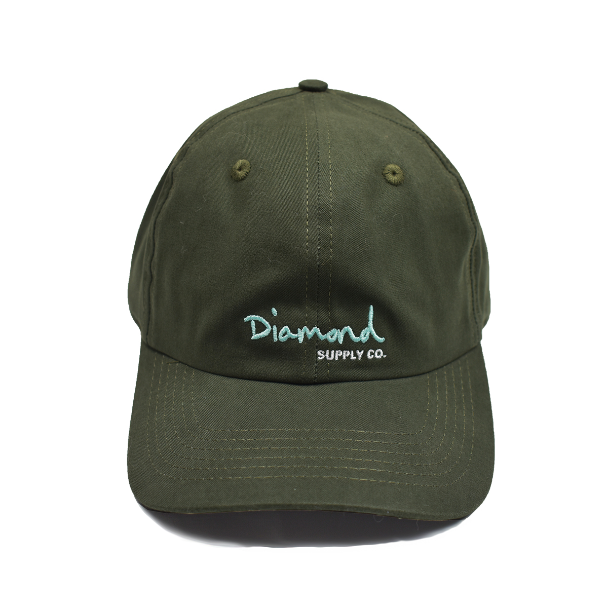 Bone Diamond OG Script Dad Hat (Olive)