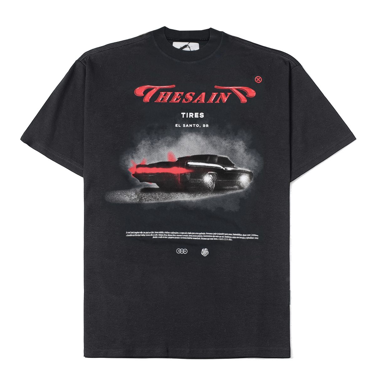 Camiseta TheSaint Oversized Low FTX Rider (Black)